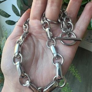 Chunky Silver Chain Necklace